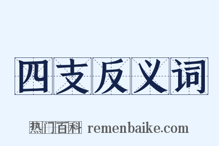 四支反义词是什么意思的图片
